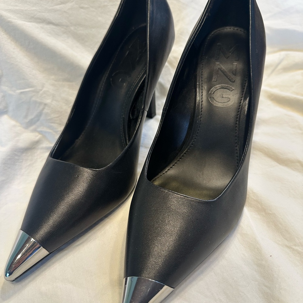 Mango Black and Silver Stiletto Heels